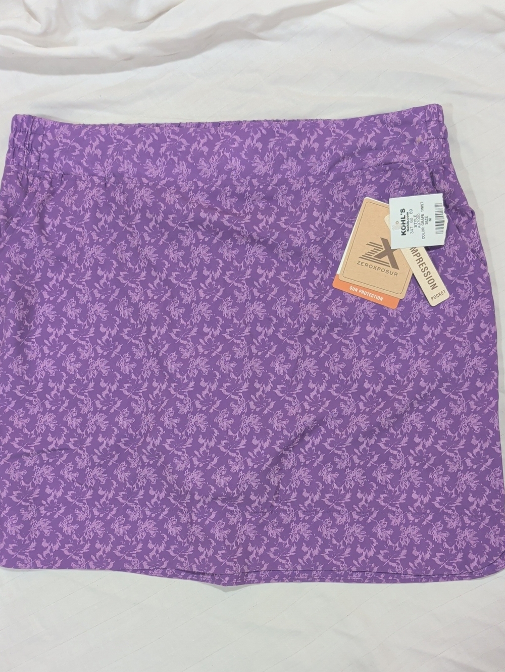ZeroXposur Athletic Purple Floral Mini Skort Size M/M